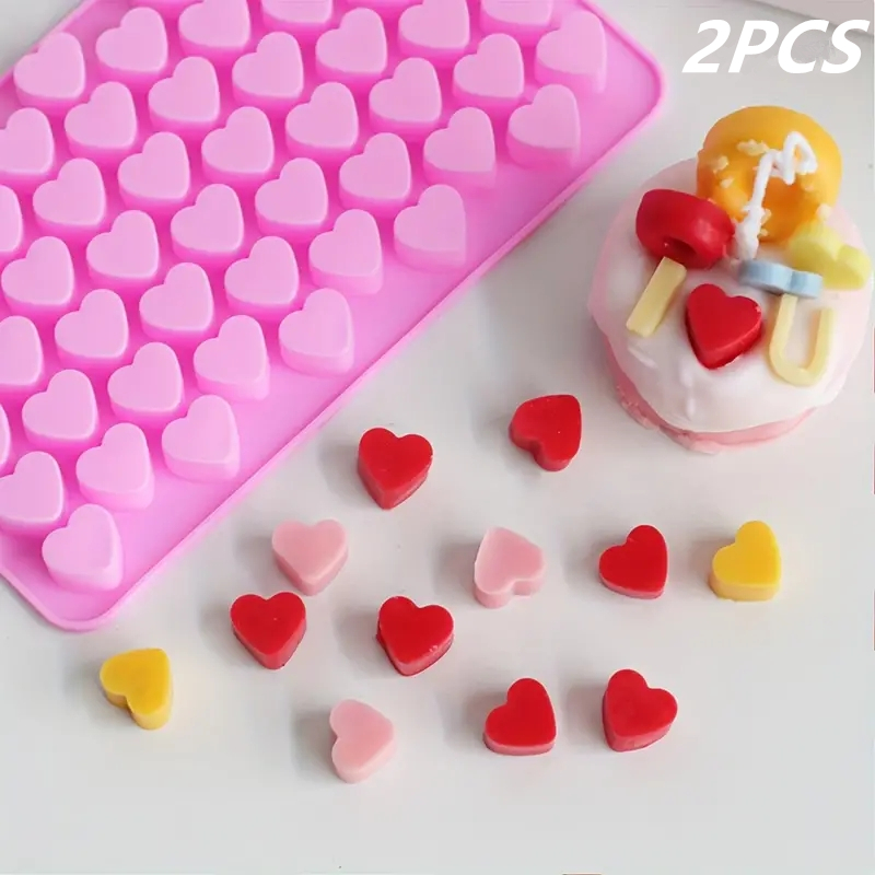 Mini Kitchen Baking - 55 Mini Heart Shapes Silicone Soap
