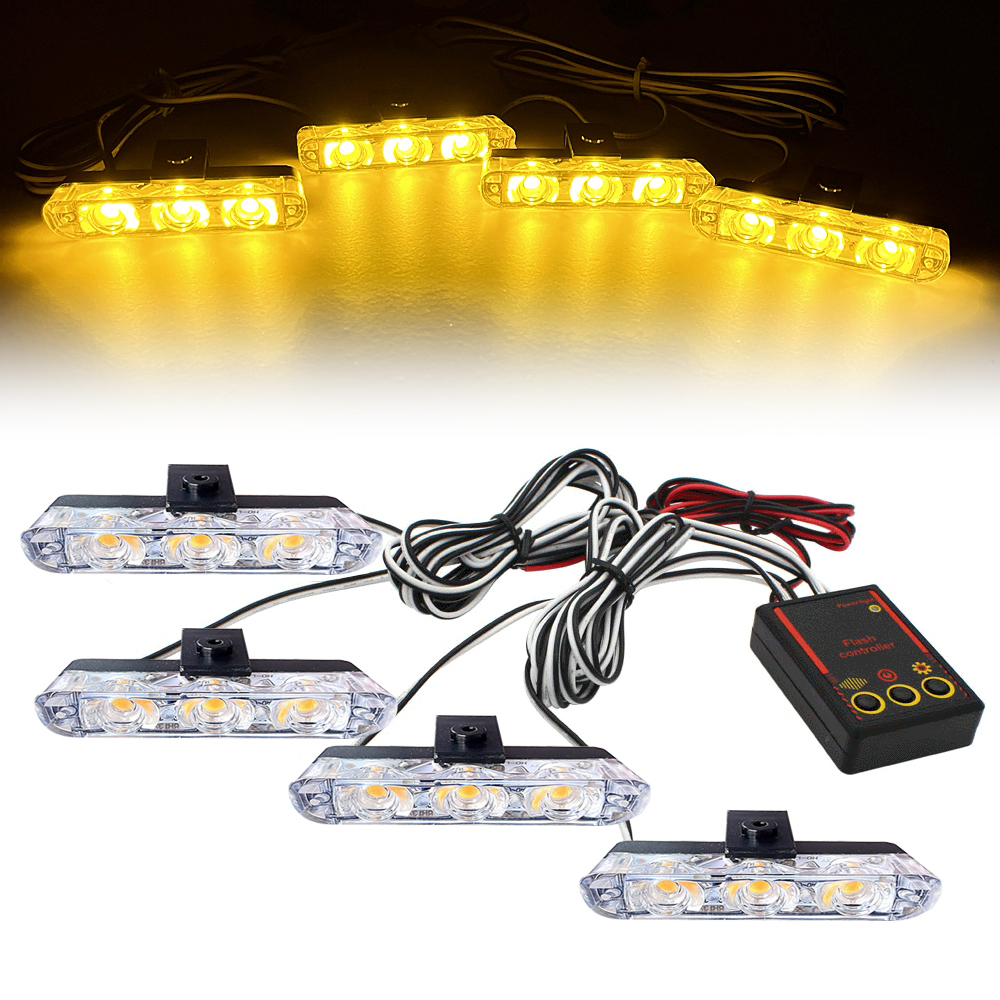 Mini Kitchen Baking - 12V Car Grille Strobe Light Head
