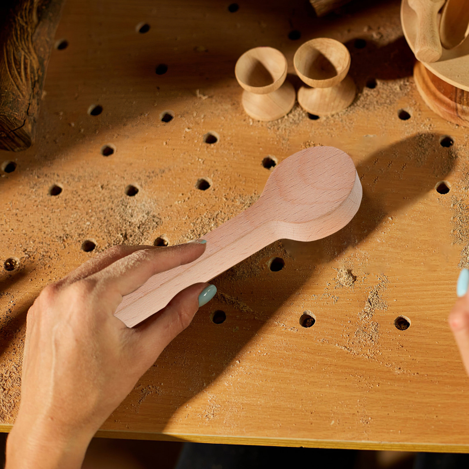 Kitchen Baking Area Ideas - 4Pcs Unfinished Wooden Spoon Blanks Natural