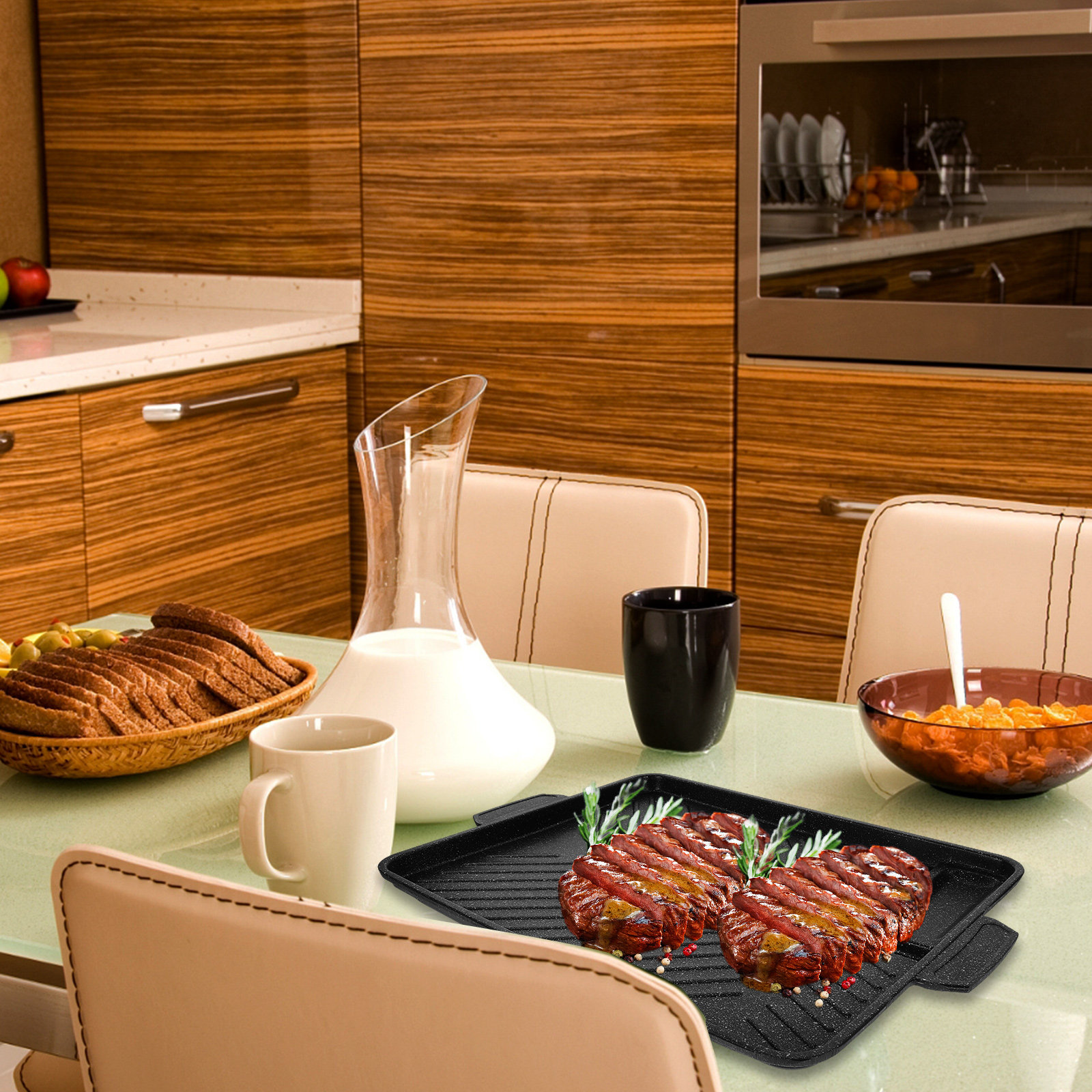 Kitchen Essentials Baking Tray - Grill Pan Nonstick Baking Tray Outdoor