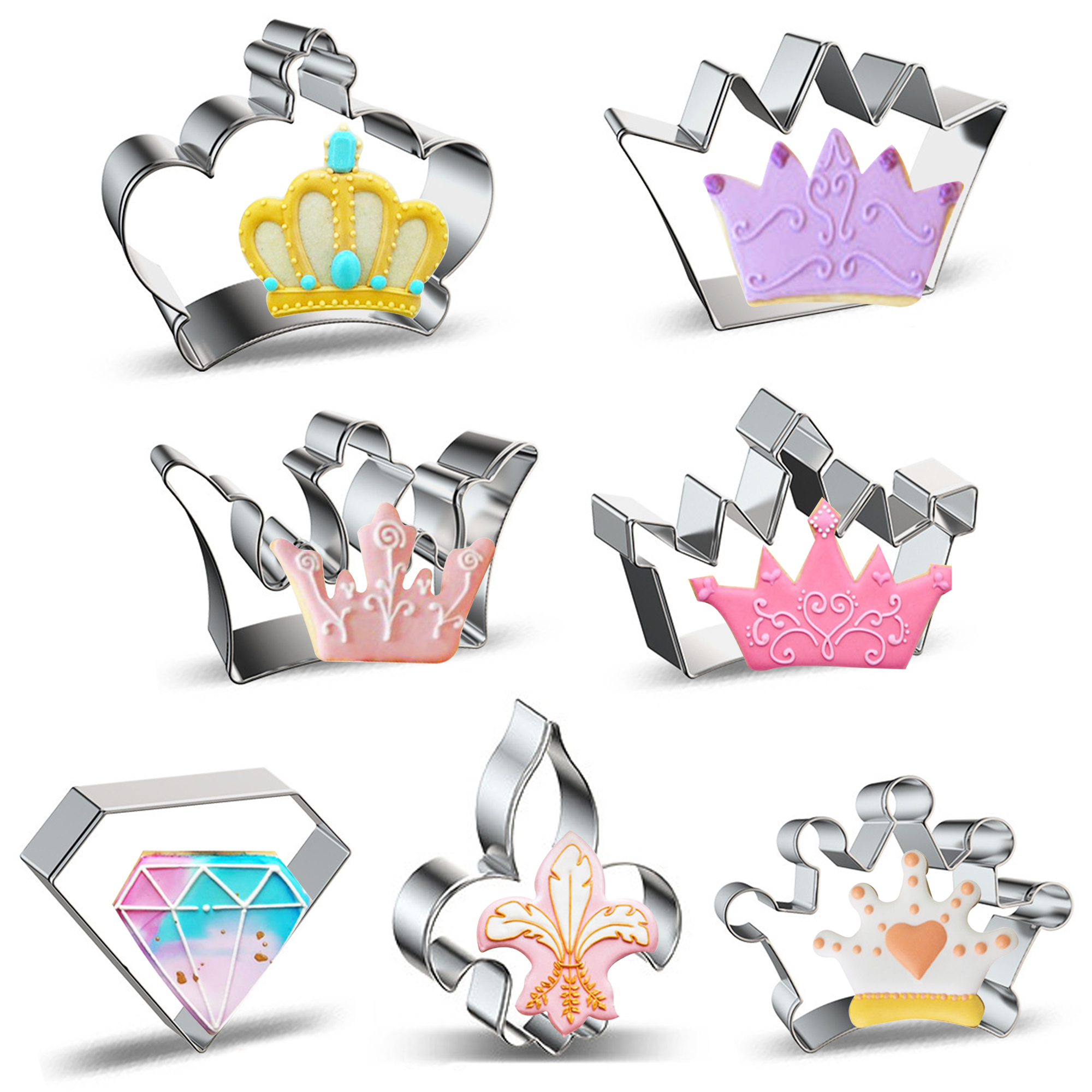 Kitchen Baking Supplies - Crown Cookie Cutter Baking Cookie Biscuit
