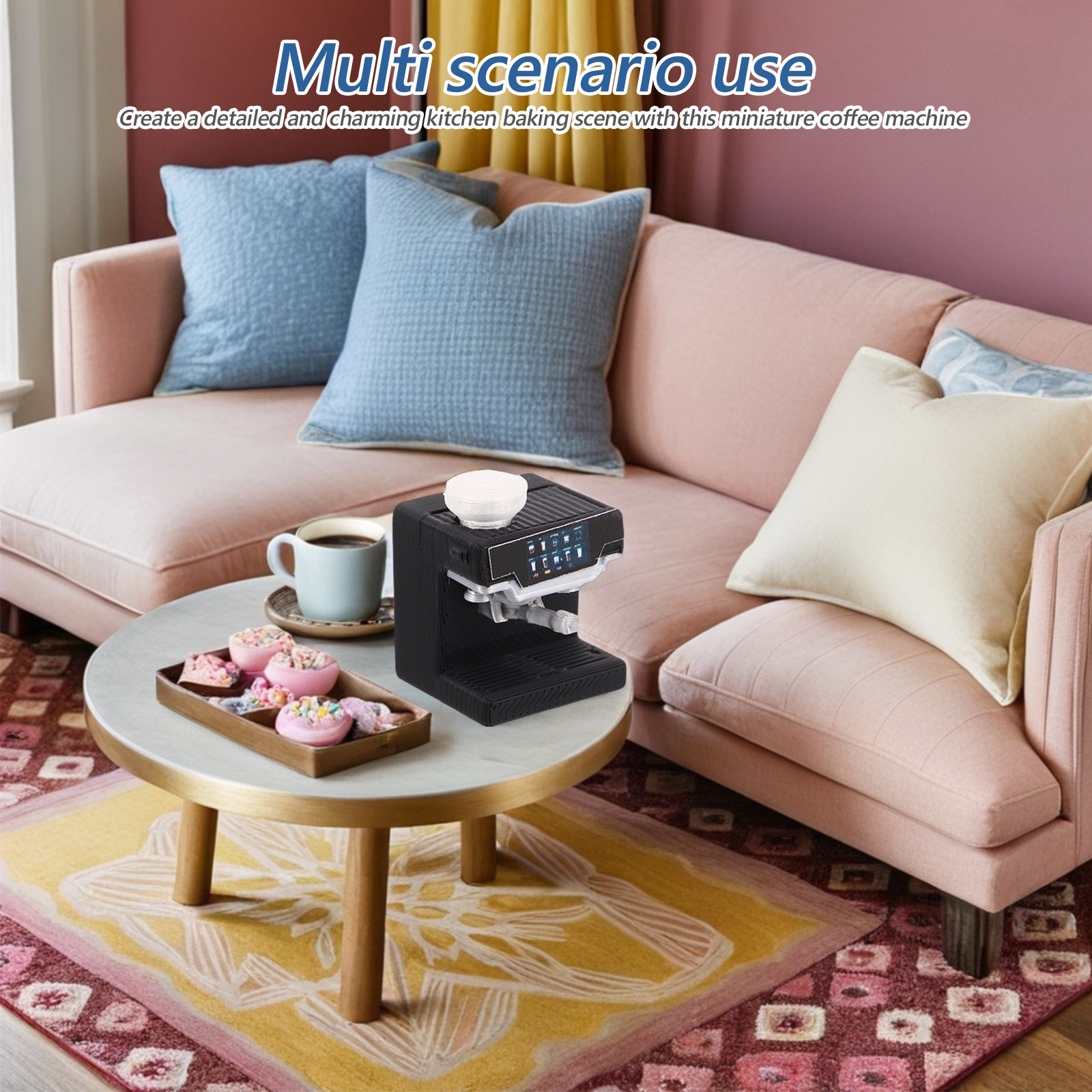 Mini Kitchen Baking - Mini Coffee Machine Dollhouse Accessories Realistic