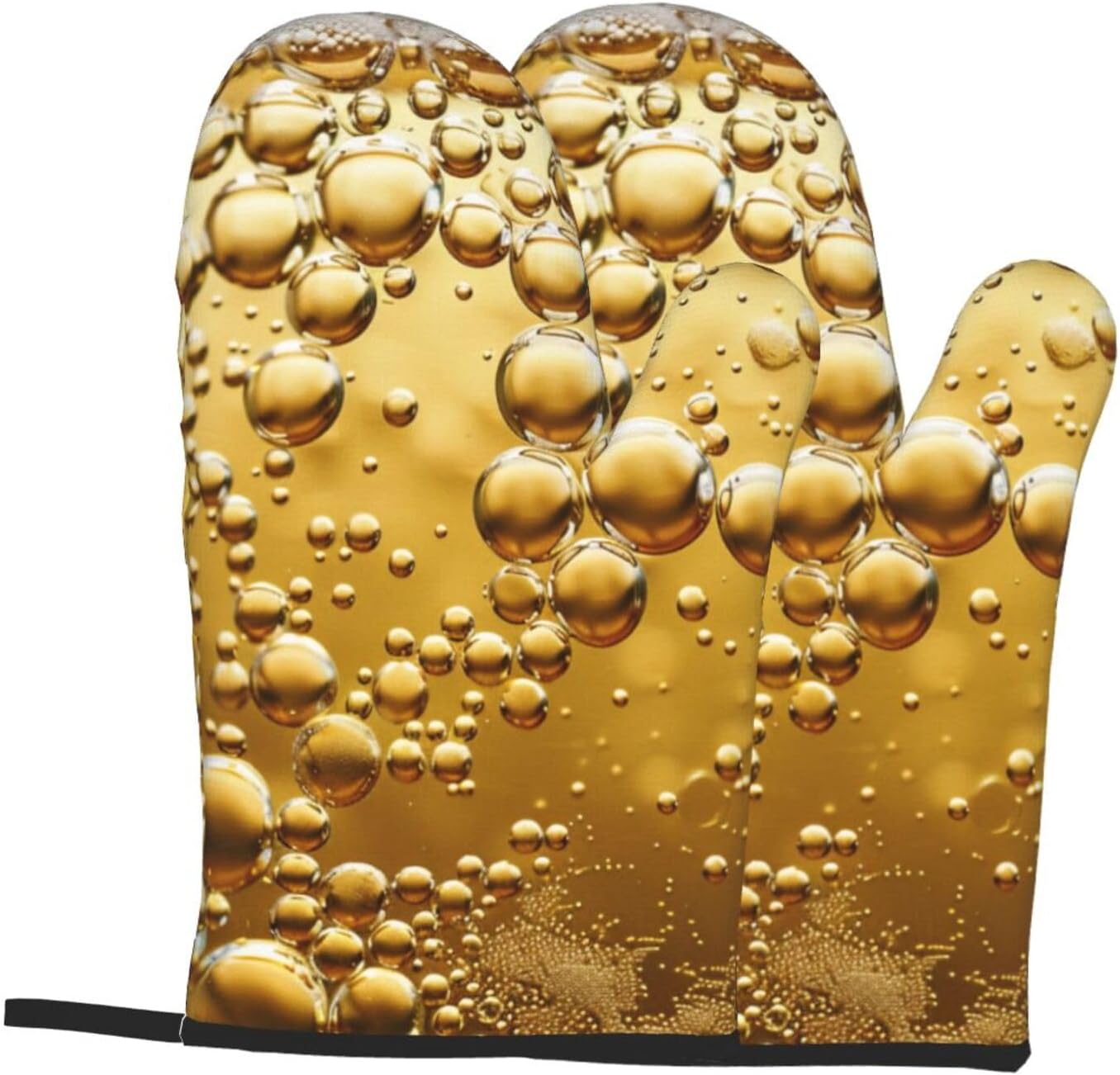 Beer Bubble Printed Oven Mitts - Kitchen Baking Area Ideas incelemesi ve fiyatı