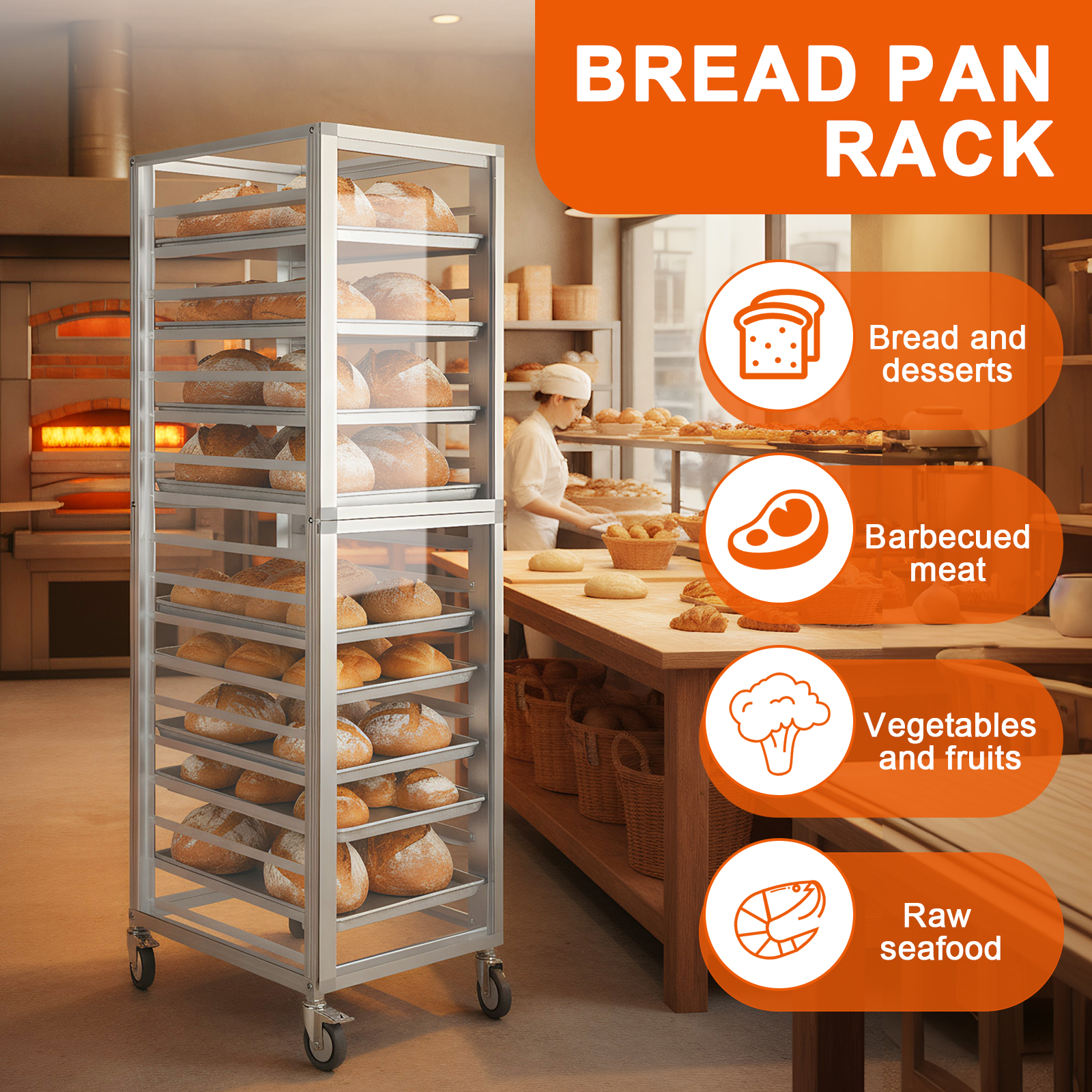 18 Tiers Bun Rack with Wheels  - Commercial Kitchen Baking Equipment incelemesi ve fiyatı