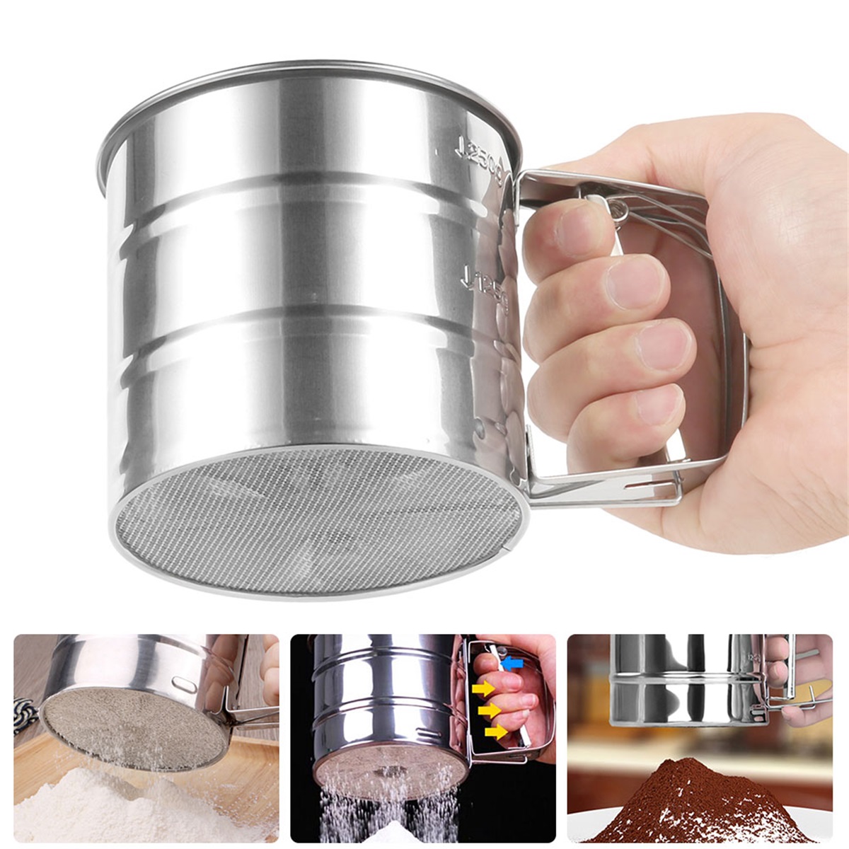 Sifter Strainer Stainless Stee - Baking Powder Kitchen incelemesi ve fiyatı