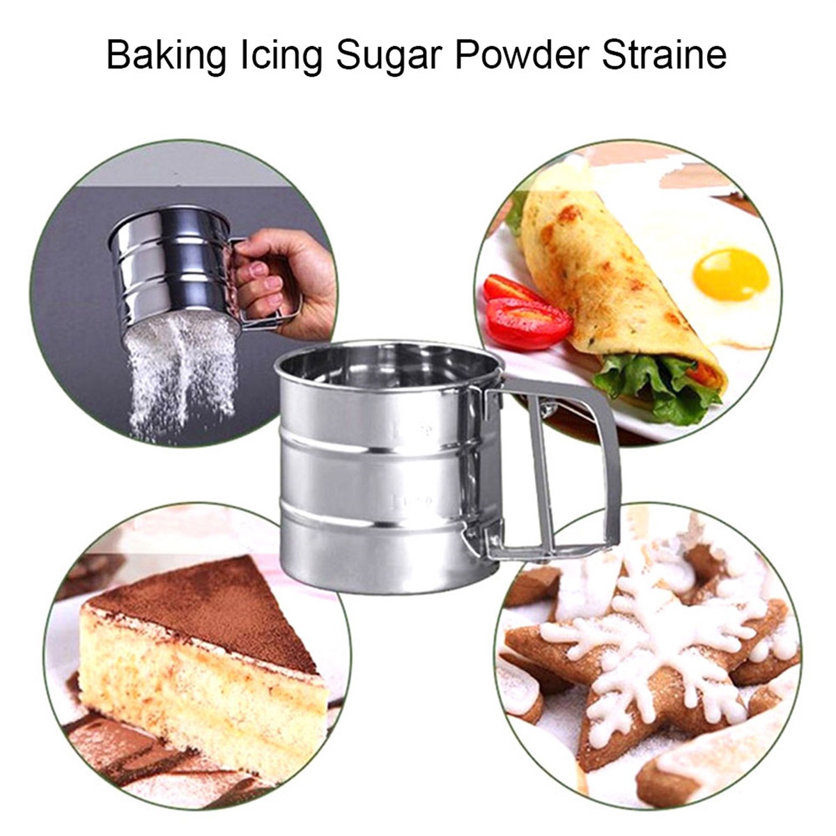 Sifter Strainer Stainless Stee - Baking Powder Kitchen incelemesi ve fiyatı