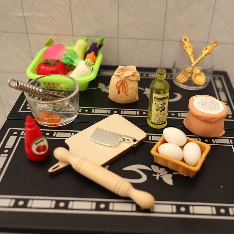 1/12 Dollhouse Miniature Kitch - Kitchen Baking Supplies incelemesi ve fiyatı
