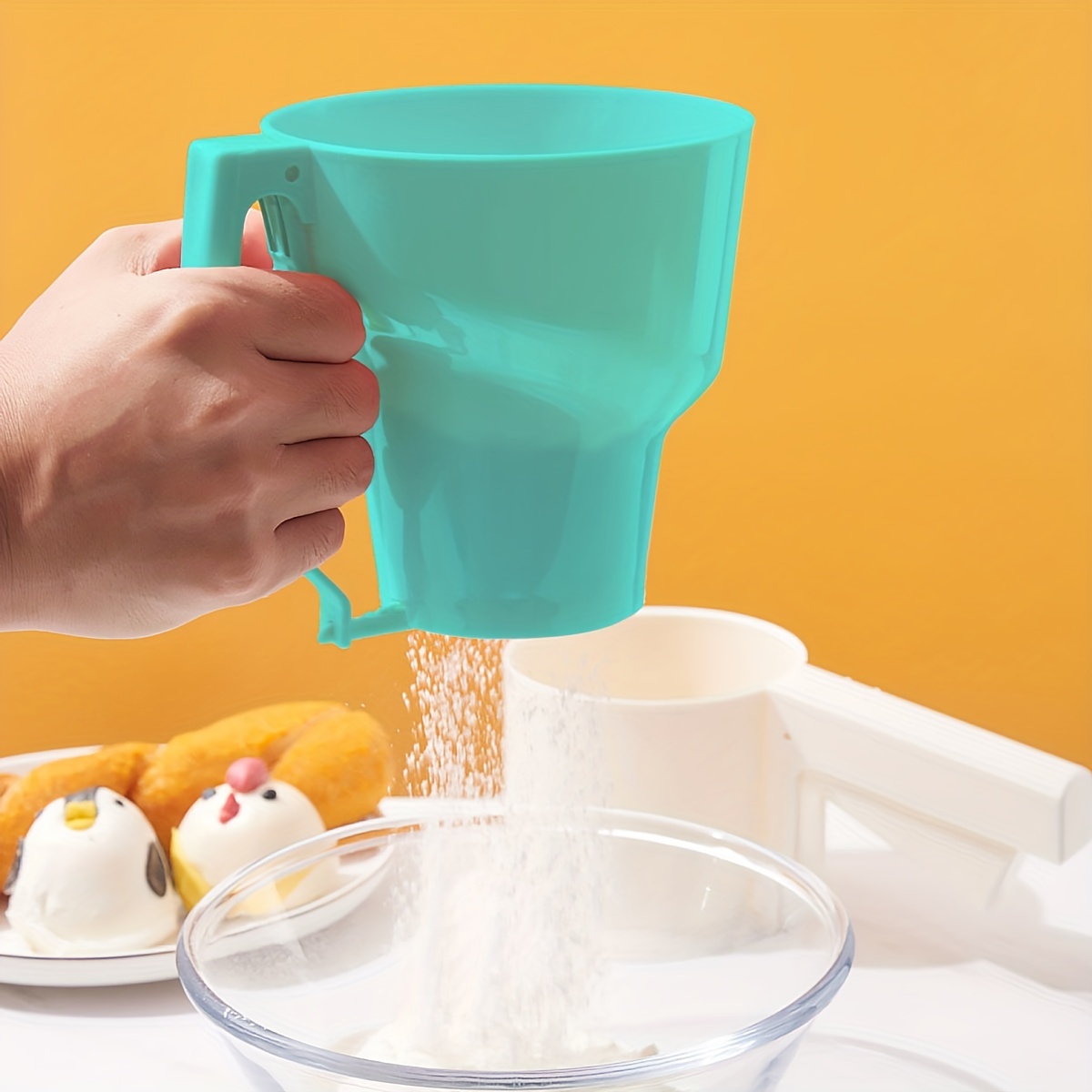 1pc-Plastic Hand-held Powder S - Baking Powder Kitchen incelemesi ve fiyatı