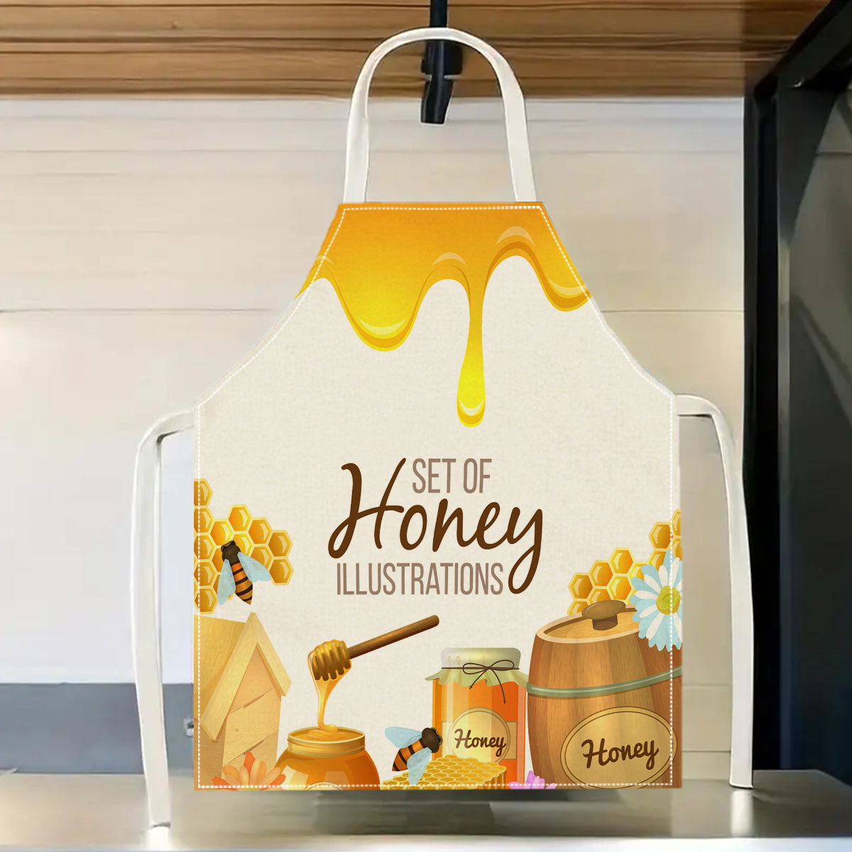 1pc Honey Bee Apron Sweet Kitc - Kitchen Baking Area Ideas incelemesi ve fiyatı