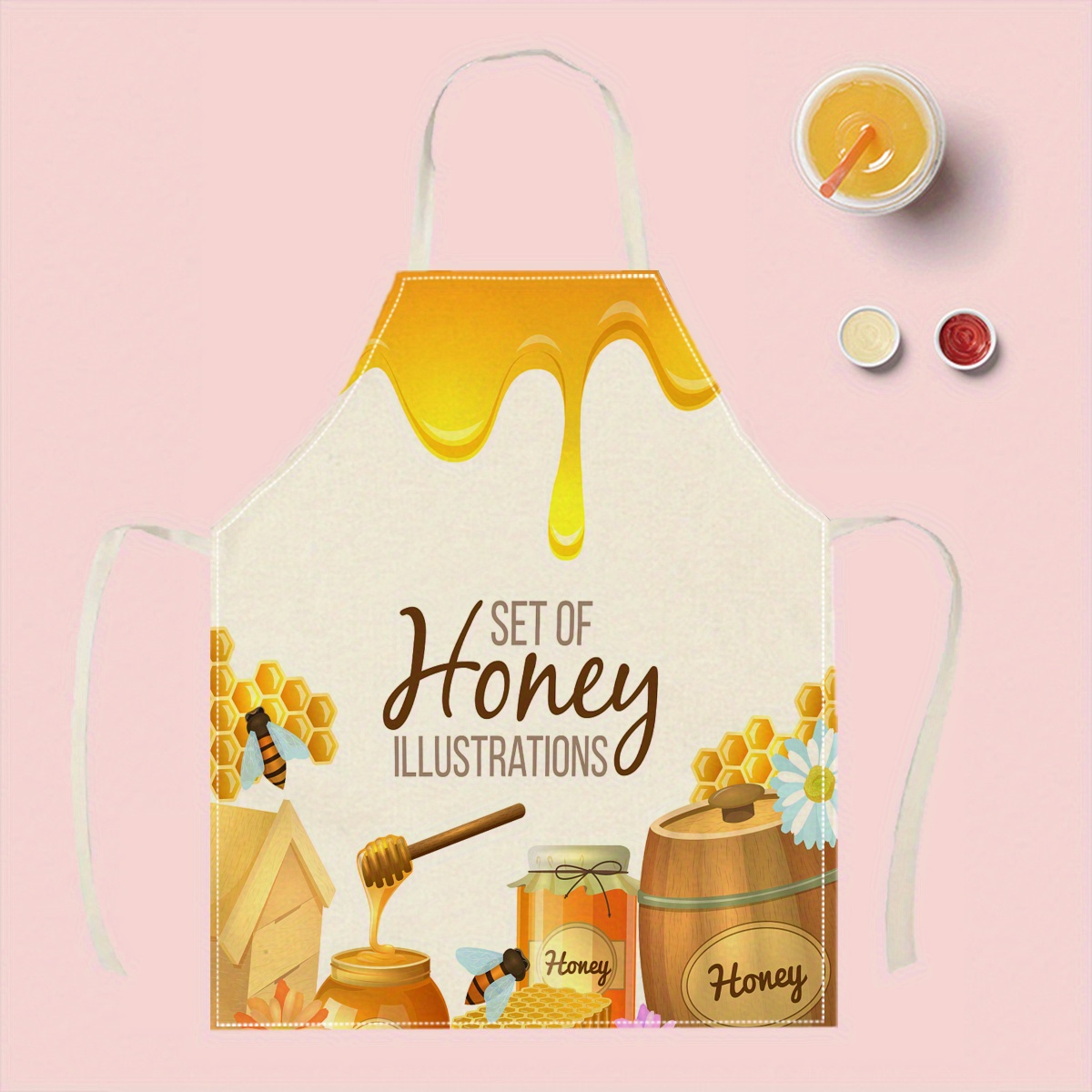 1pc Honey Bee Apron Sweet Kitc - Kitchen Baking Area Ideas incelemesi ve fiyatı