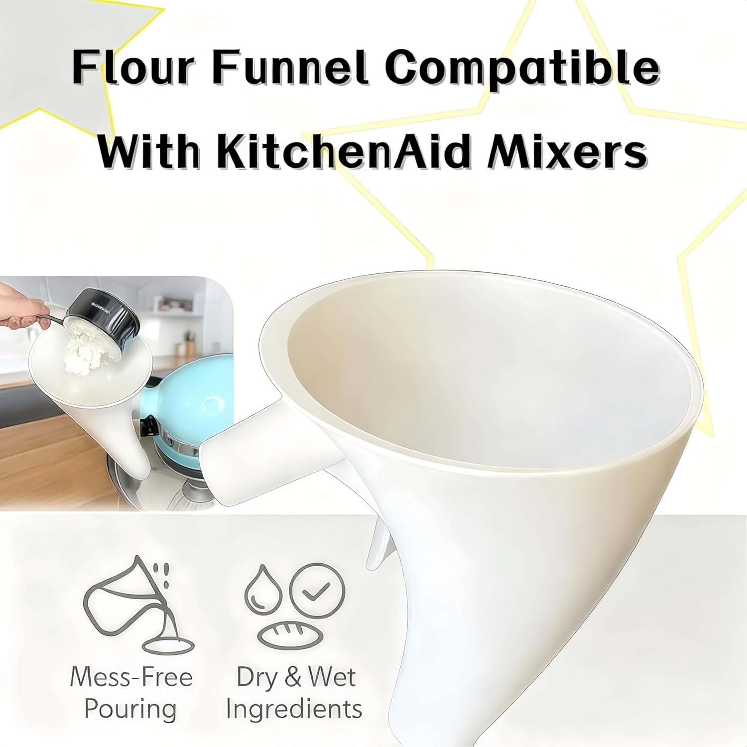 Flour Funne Mixer for Kitchen  - Kitchen Baking Aid incelemesi ve fiyatı