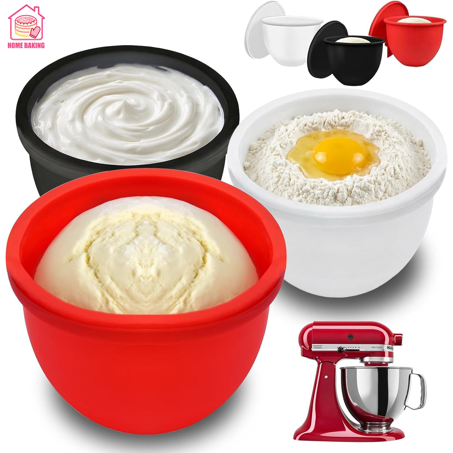 Silicone Bowl Liners for Kitch - Kitchen Baking Aid incelemesi ve fiyatı