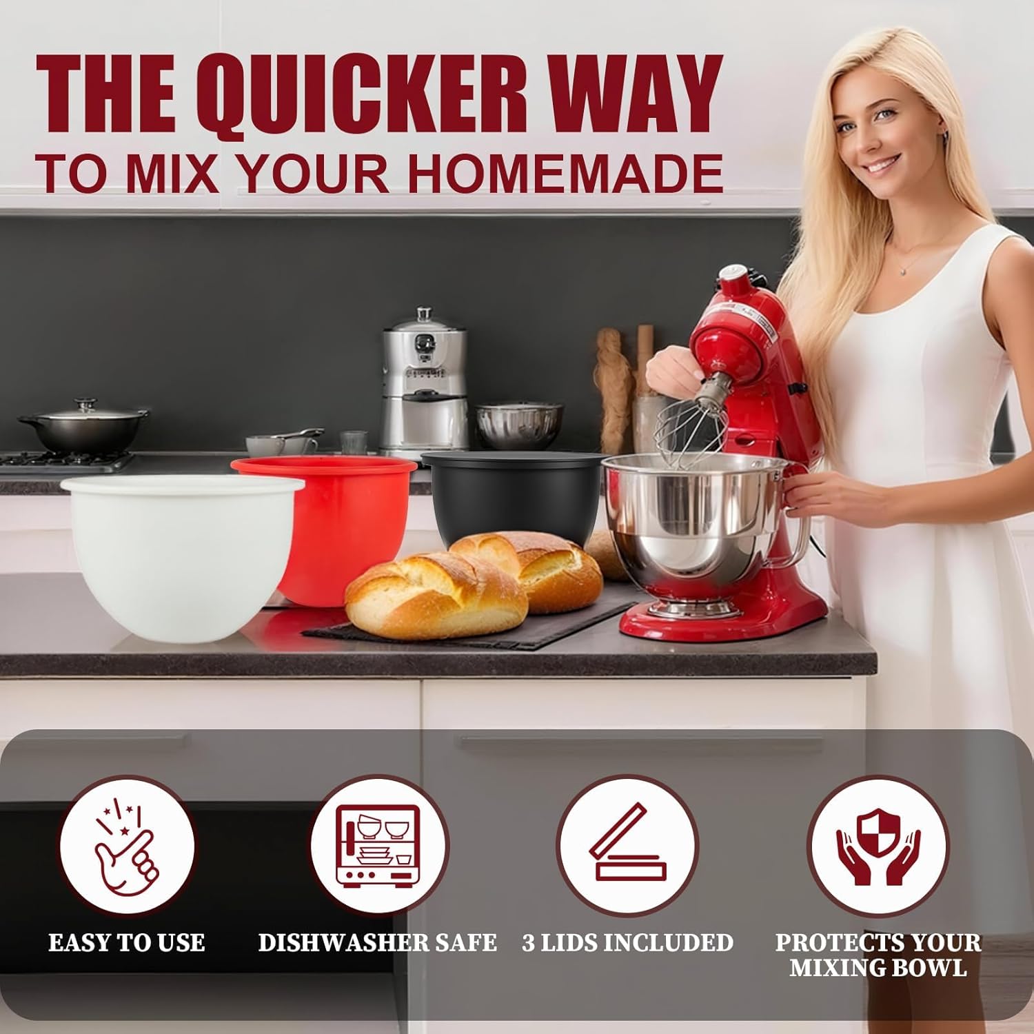 Silicone Bowl Liners for Kitch - Kitchen Baking Aid incelemesi ve fiyatı