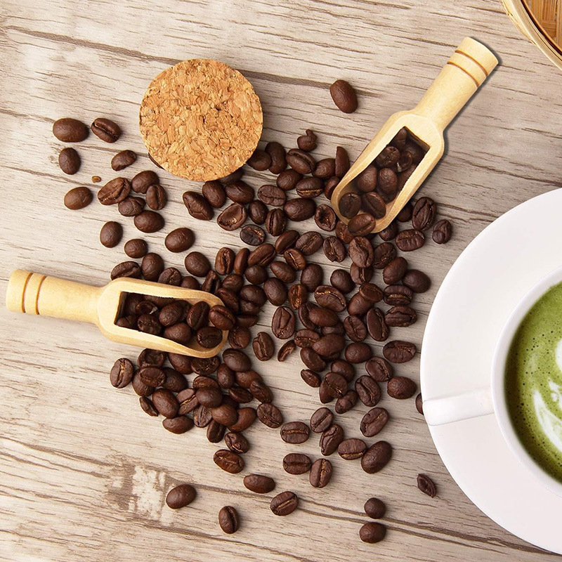 2/5PCS Wooden Coffee Scoop Set - Mini Kitchen Baking incelemesi ve fiyatı