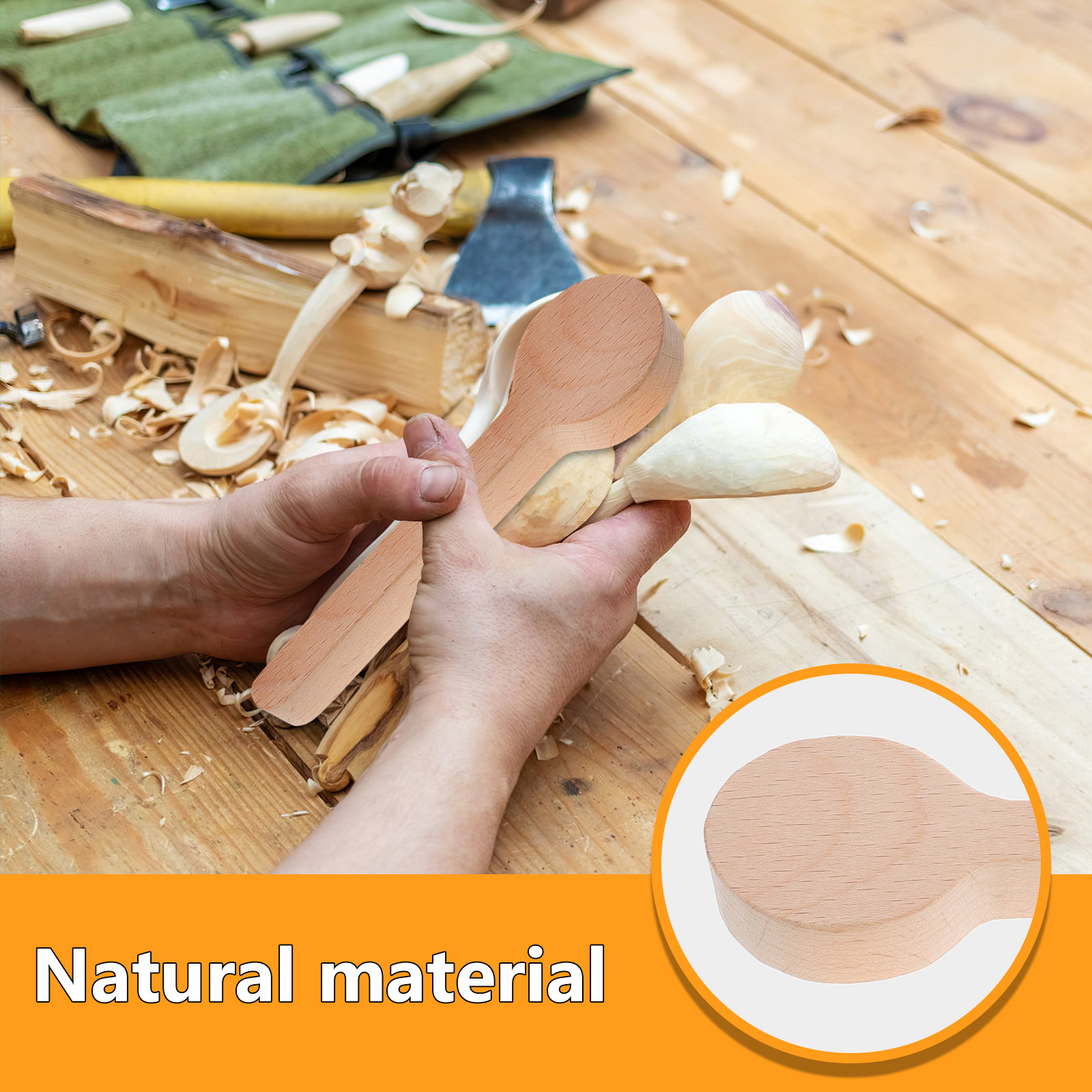 4Pcs Unfinished Wooden Spoon B - Kitchen Baking Area Ideas incelemesi ve fiyatı