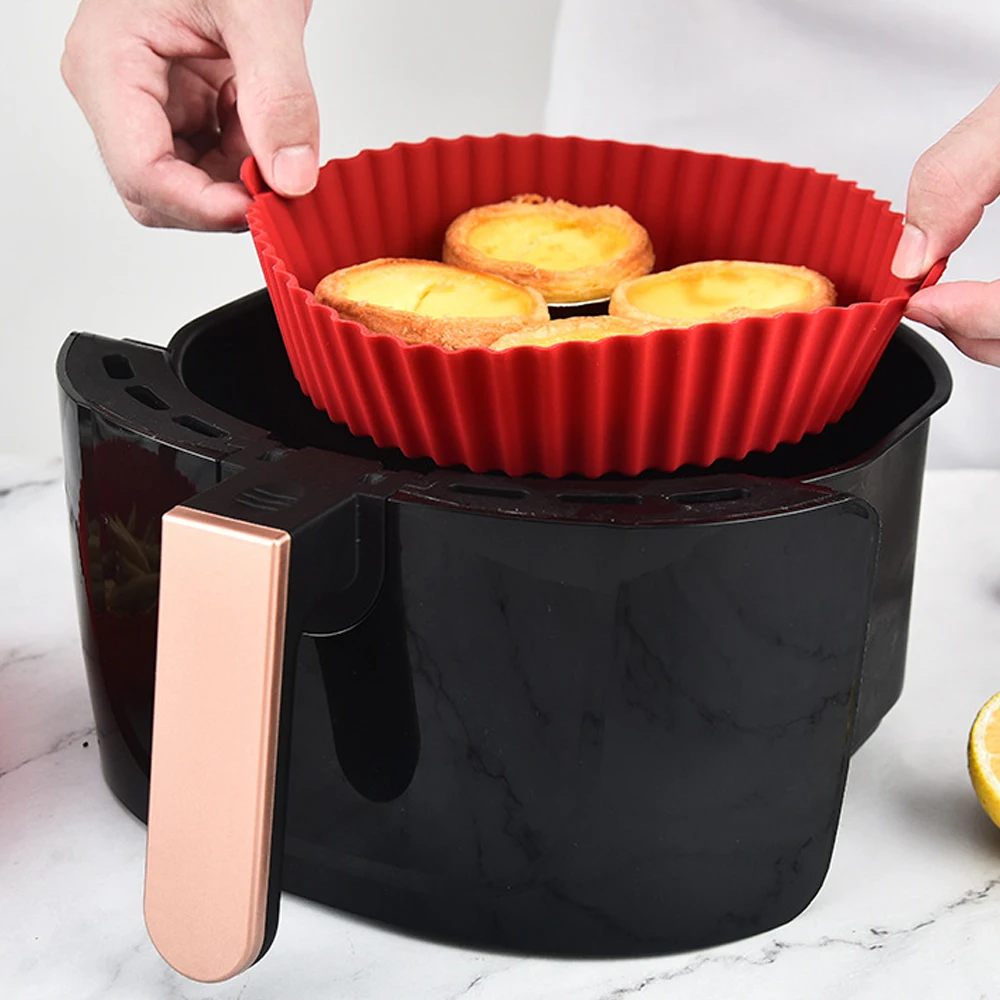 Round Air Fryer Silicone Pot - - Kitchen Essentials Baking Tray incelemesi ve fiyatı