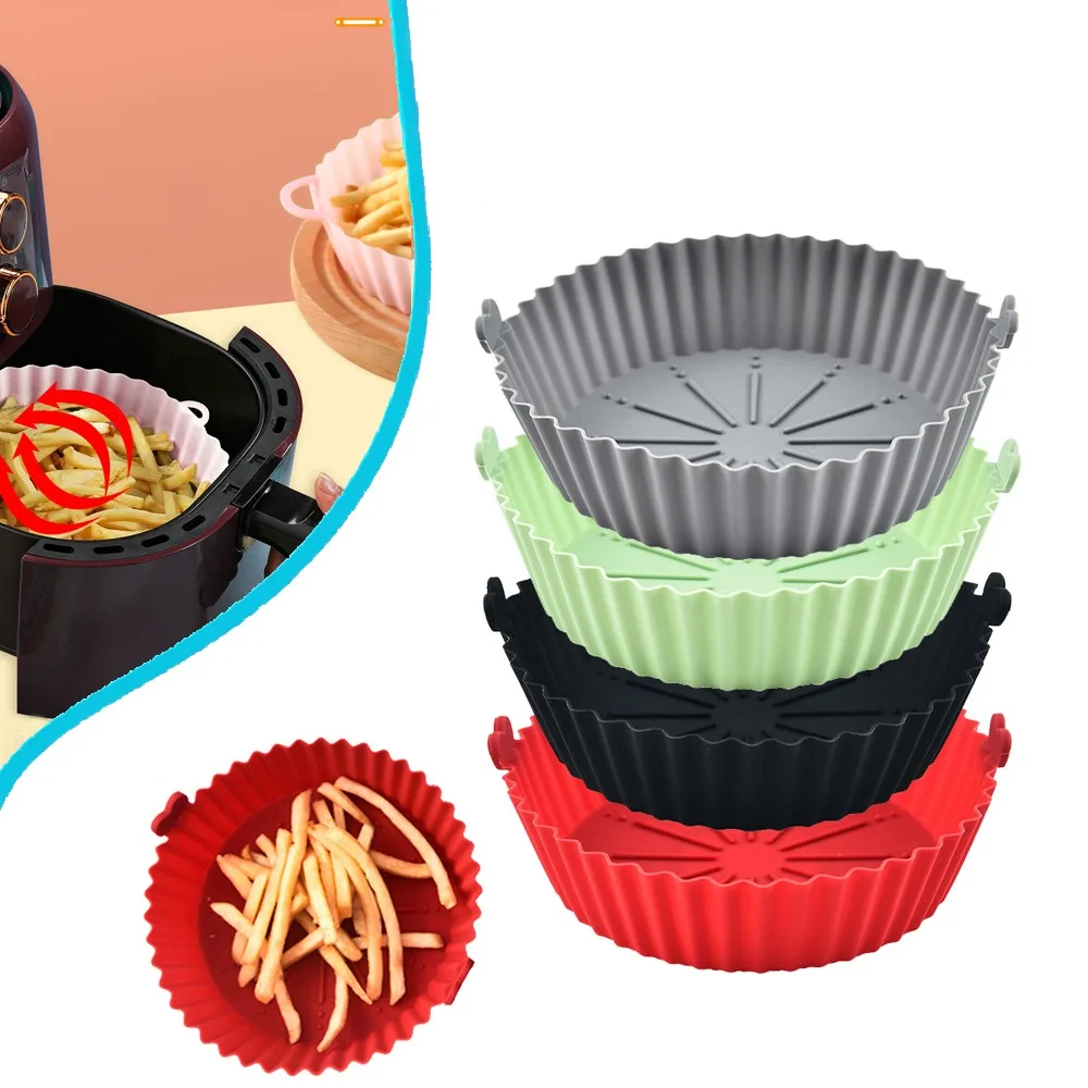 Round Air Fryer Silicone Pot - - Kitchen Essentials Baking Tray incelemesi ve fiyatı