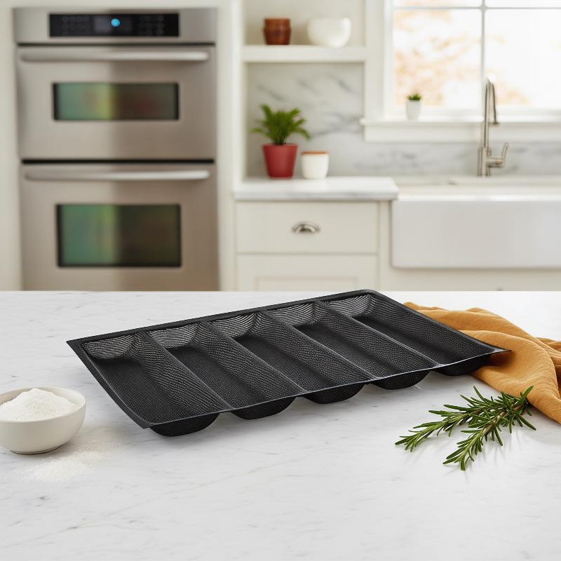 5 Cavity Hoagie Rolls Pan Nons - Kitchen Essentials Baking Tray incelemesi ve fiyatı
