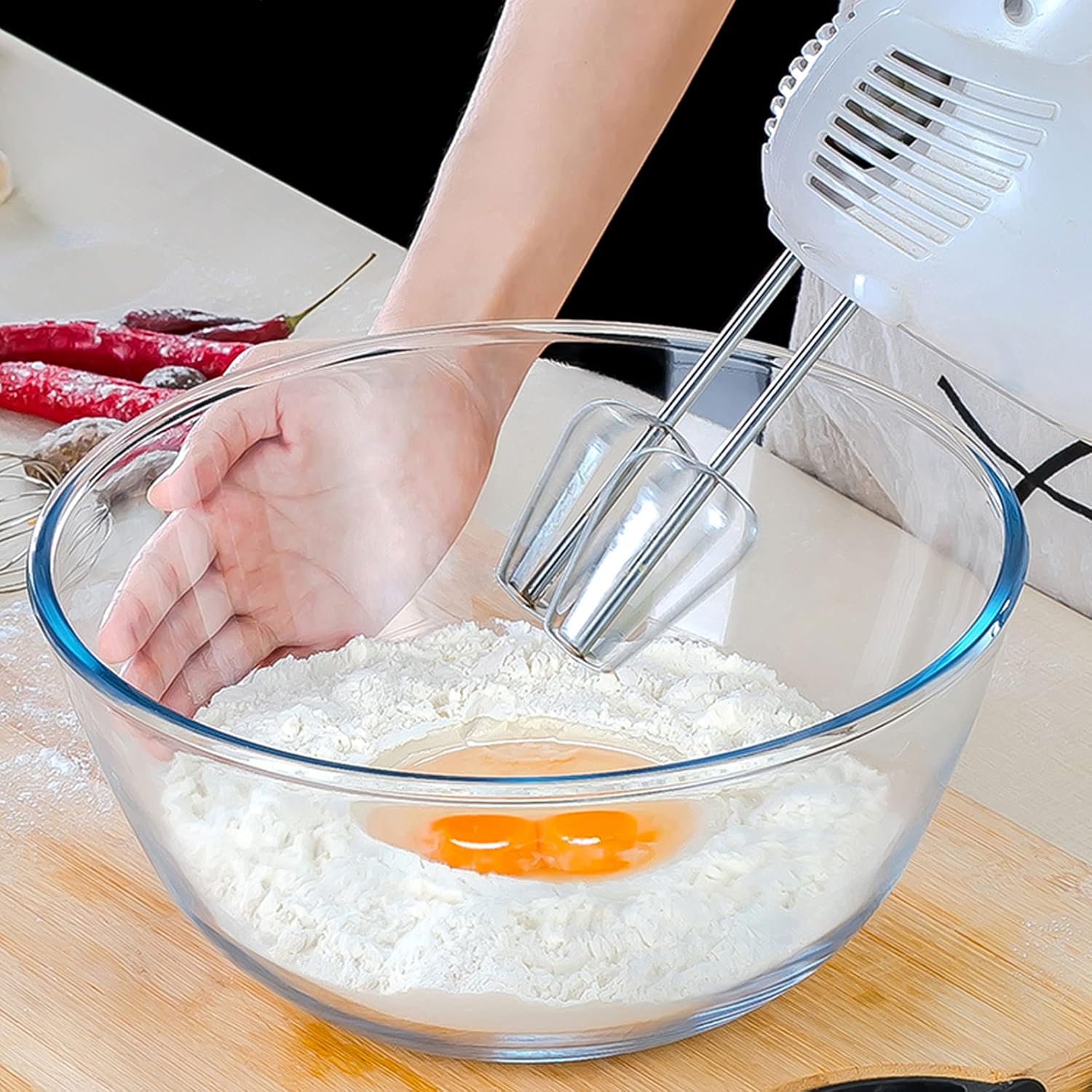 Glass Mixing Bowl Set of 3 for - Kitchen Baking Cooking incelemesi ve fiyatı
