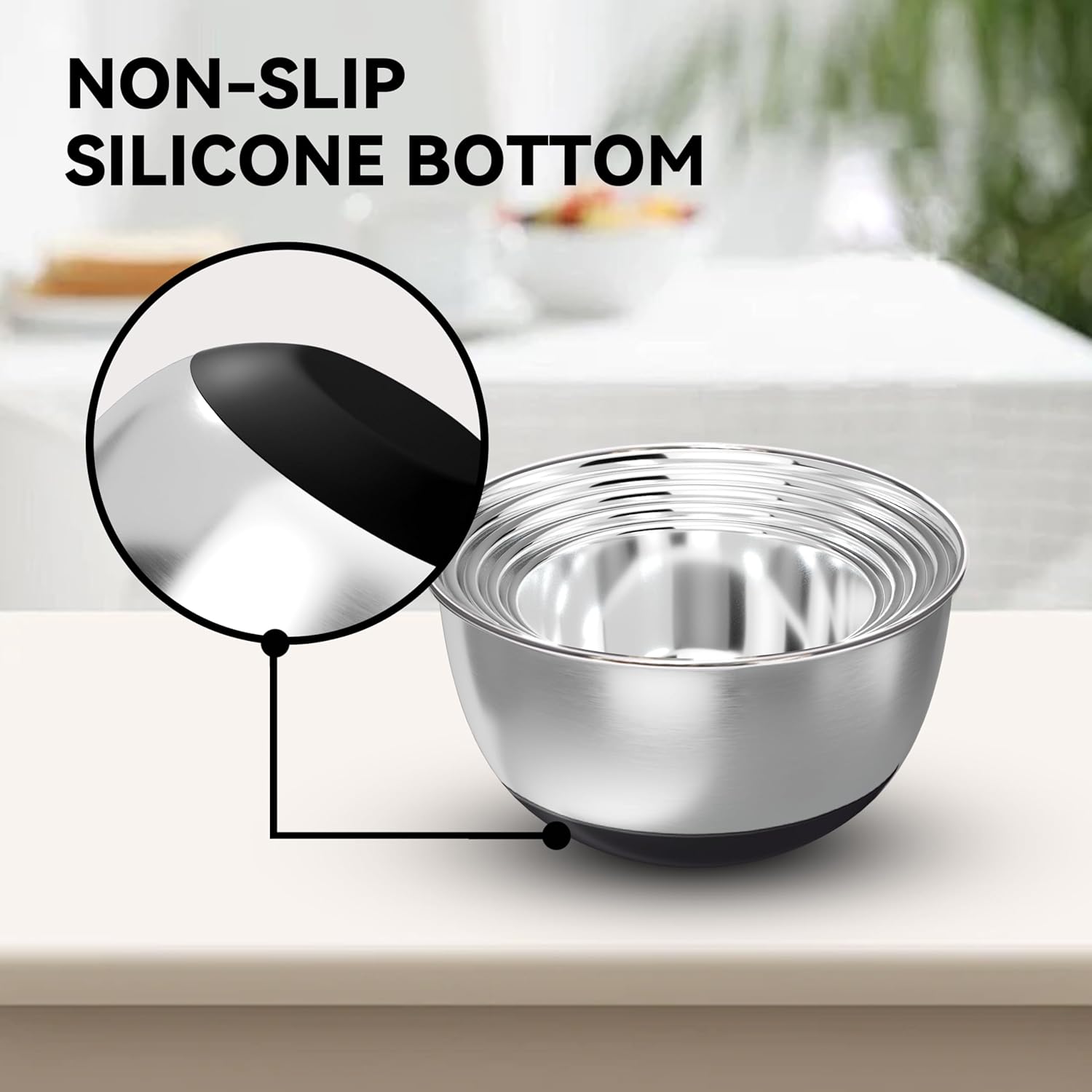 Stainless Steel Mixing Bowls w - Kitchen Baking Cooking incelemesi ve fiyatı