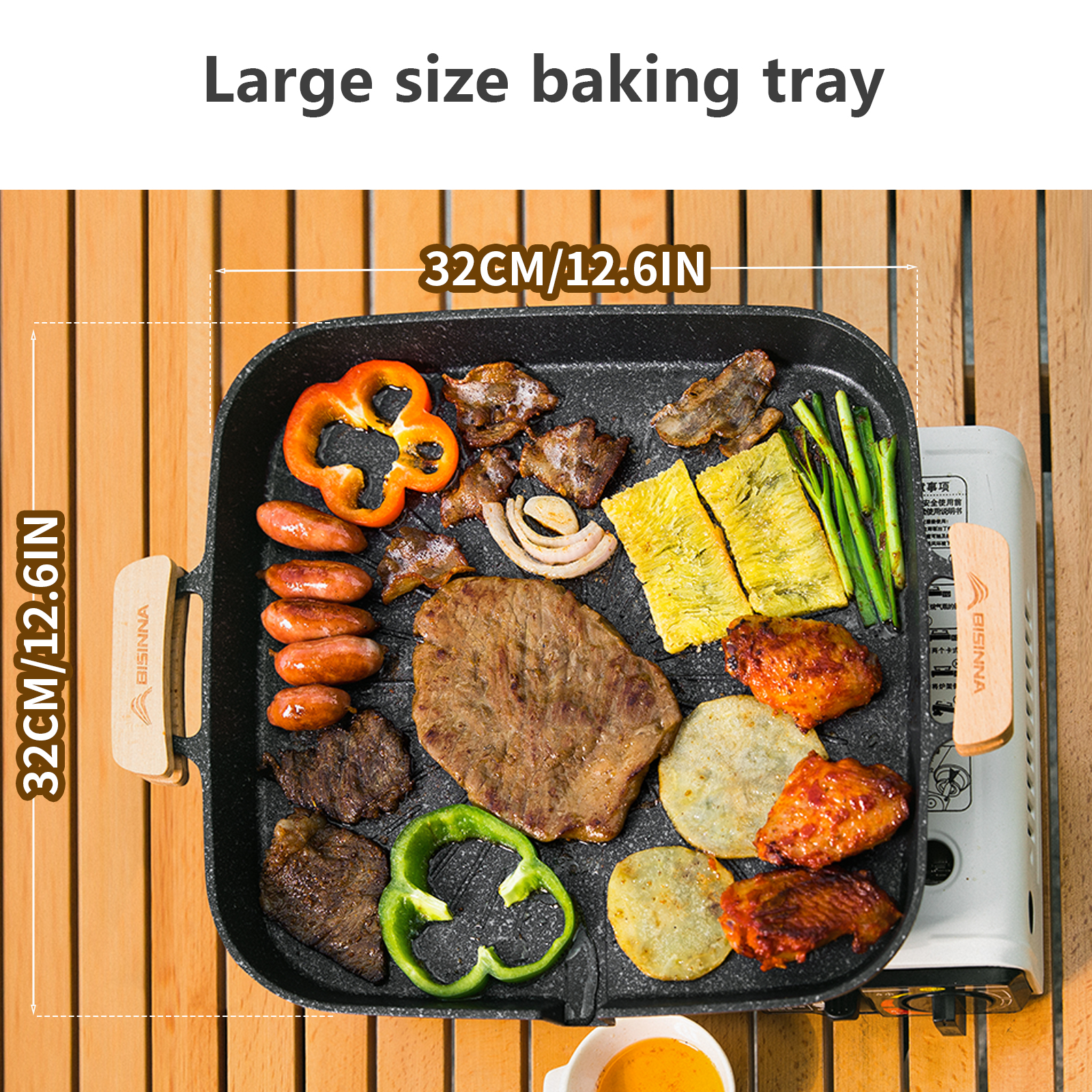 BISINNA Square BBQ Grill Pan N - Kitchen Baking Sheets incelemesi ve fiyatı