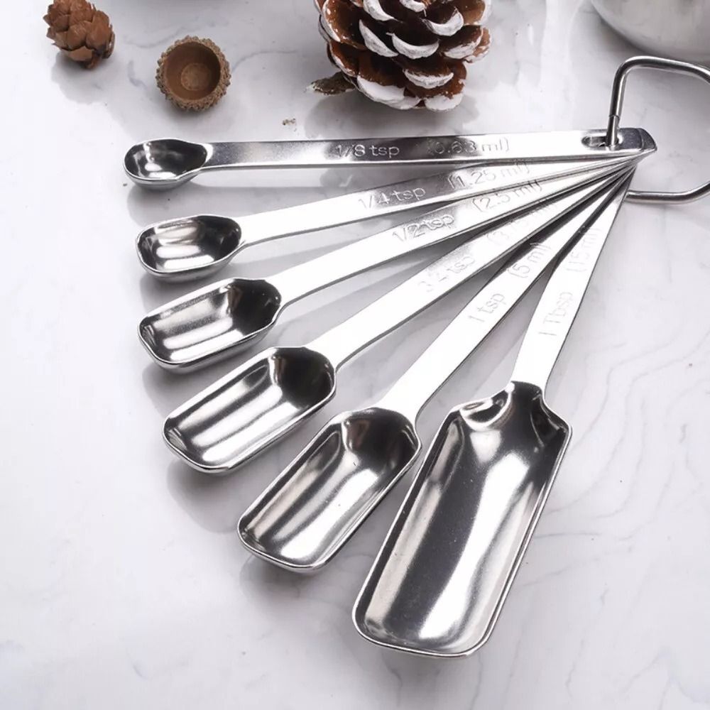 6Pcs Stainless Steel Measuring - Baking Powder Kitchen incelemesi ve fiyatı