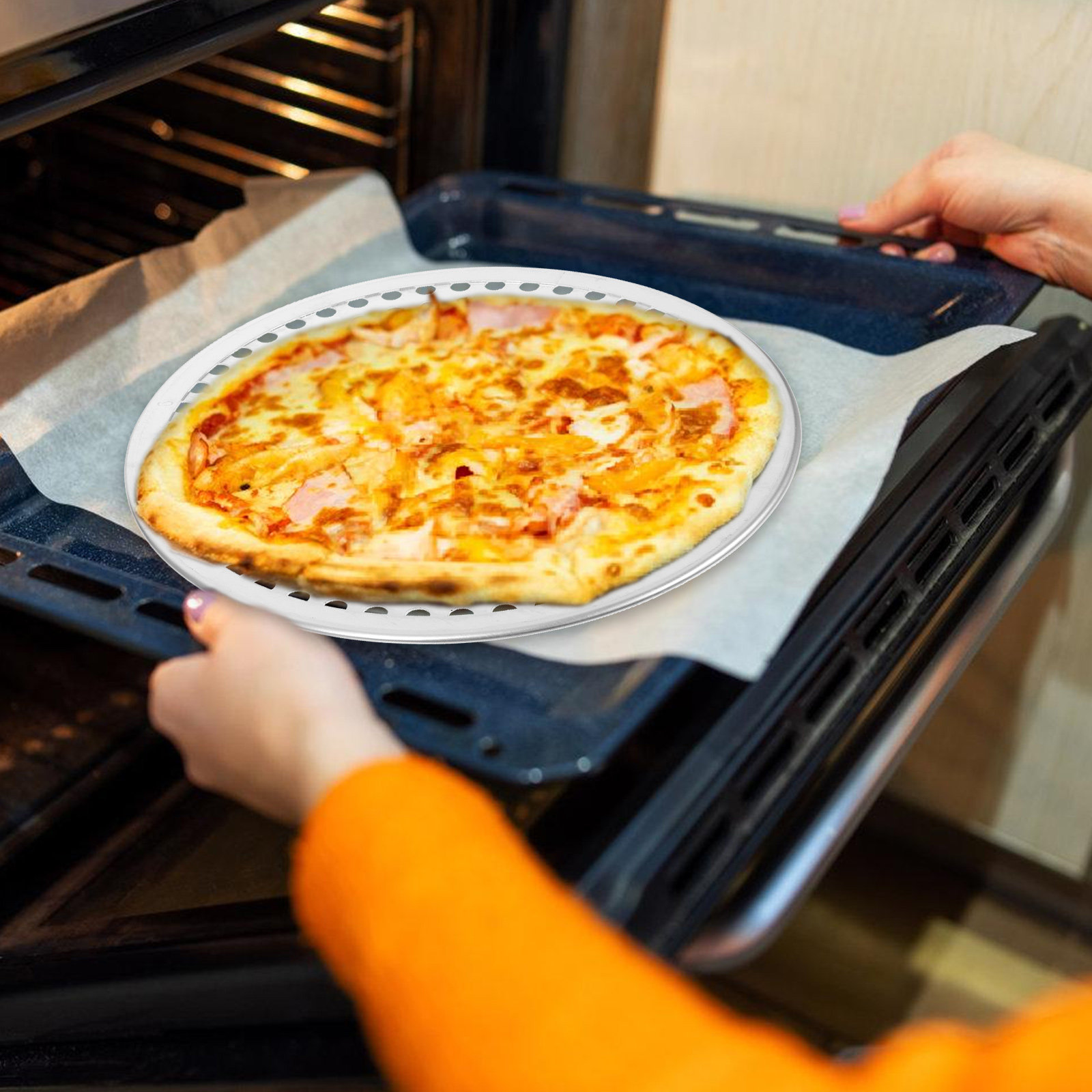 Aluminum Alloy Pizza Baking Tr - Kitchen Essentials Baking Tray incelemesi ve fiyatı
