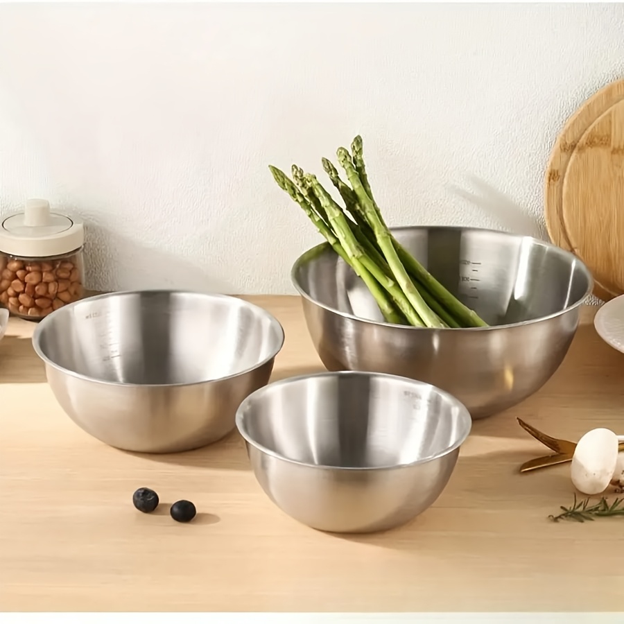 3pcs Stainless Steel Salad Bow - Kitchen Baking Cooking incelemesi ve fiyatı