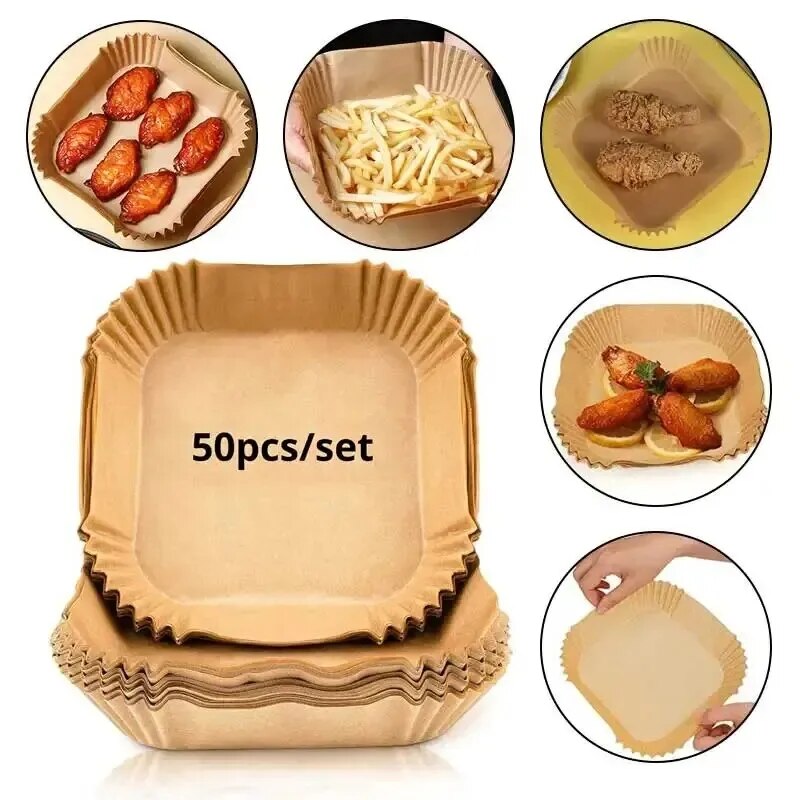 50Pcs Air Fryer Disposable Pap - Kitchen Baking Sheets incelemesi ve fiyatı