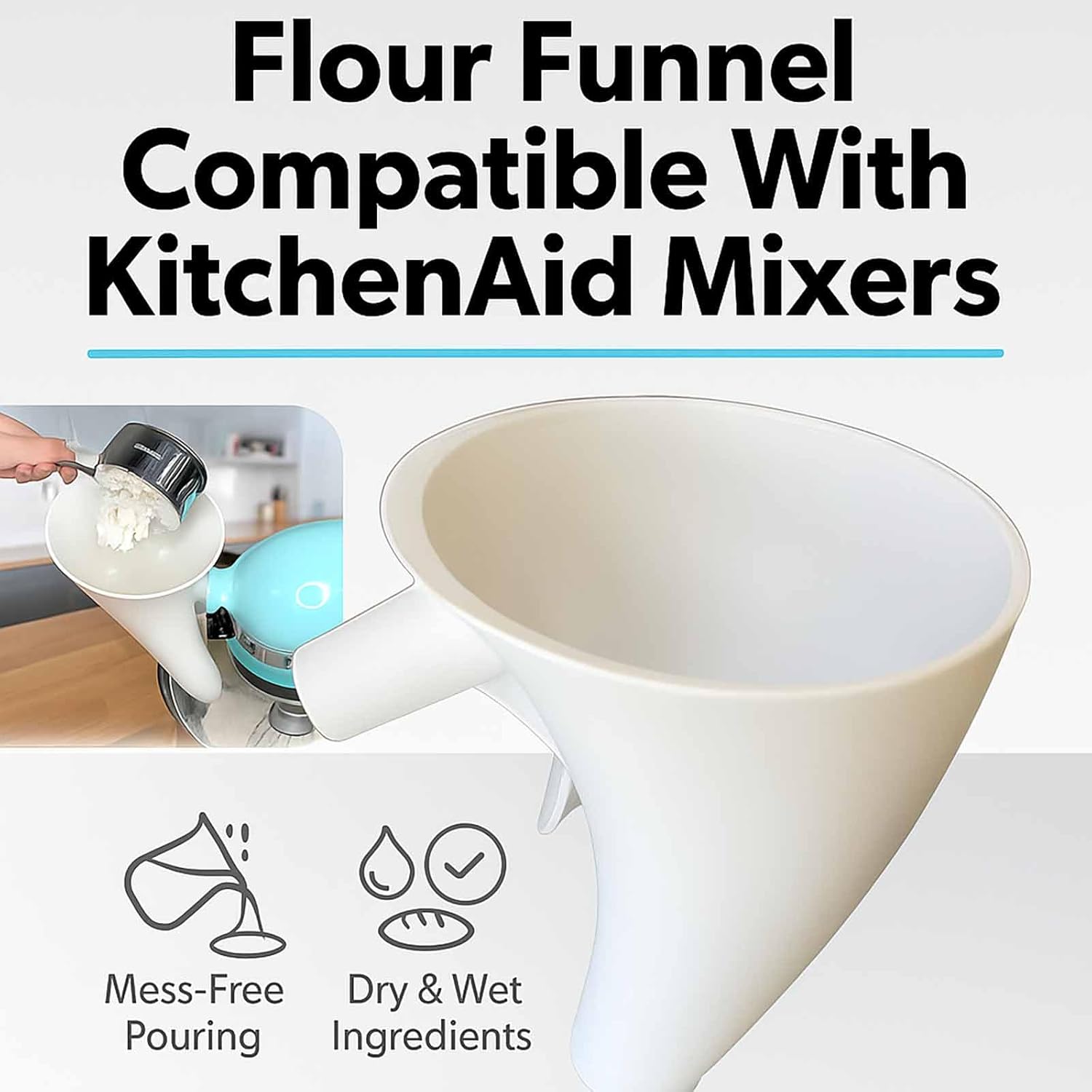 Flour Funnel for Kitchen Aid M - Kitchen Baking Aid incelemesi ve fiyatı