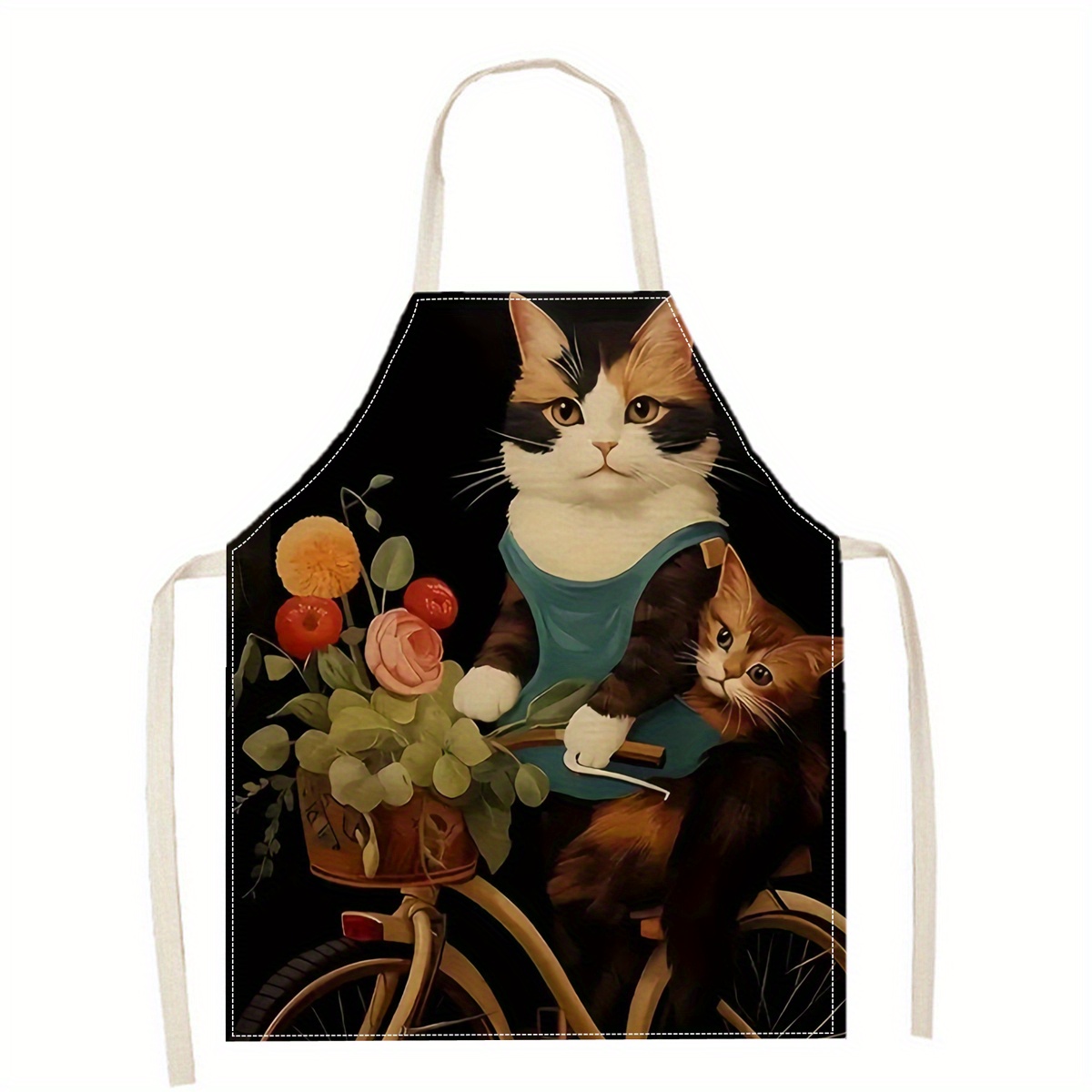 Linen Apron Funny Cat Sunglass - Kitchen Baking Area Ideas incelemesi ve fiyatı