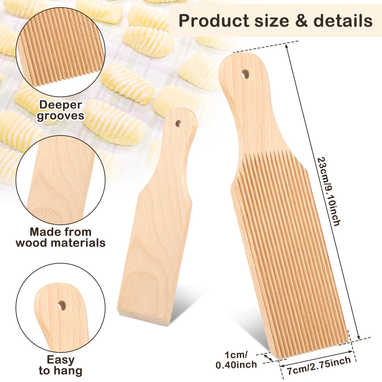 Wooden Gnocchi Board for Itali - Kitchen Baking Aid incelemesi ve fiyatı